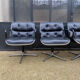 Ensemble de 4 fauteuils "executive chair" par Charles Pollock, 1ère édition Knoll, vintage 1970