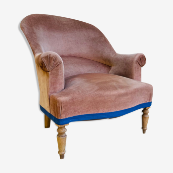 Vintage velvet toad armchair