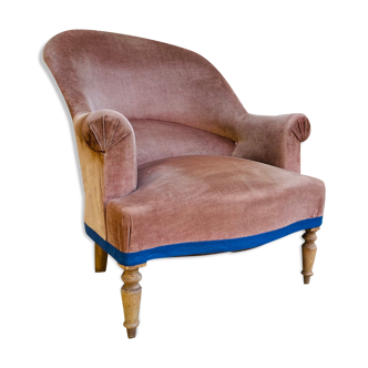 Vintage velvet toad armchair