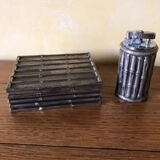 Silver bamboo box with lighter