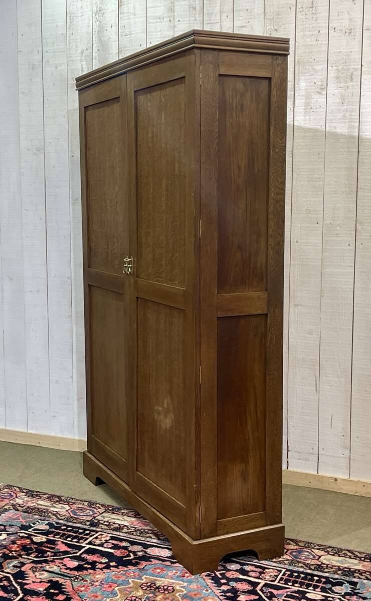 English oak wardrobe from the early 20th century.