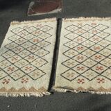 Paire de tapis nord africains de style Berbere  , beiges