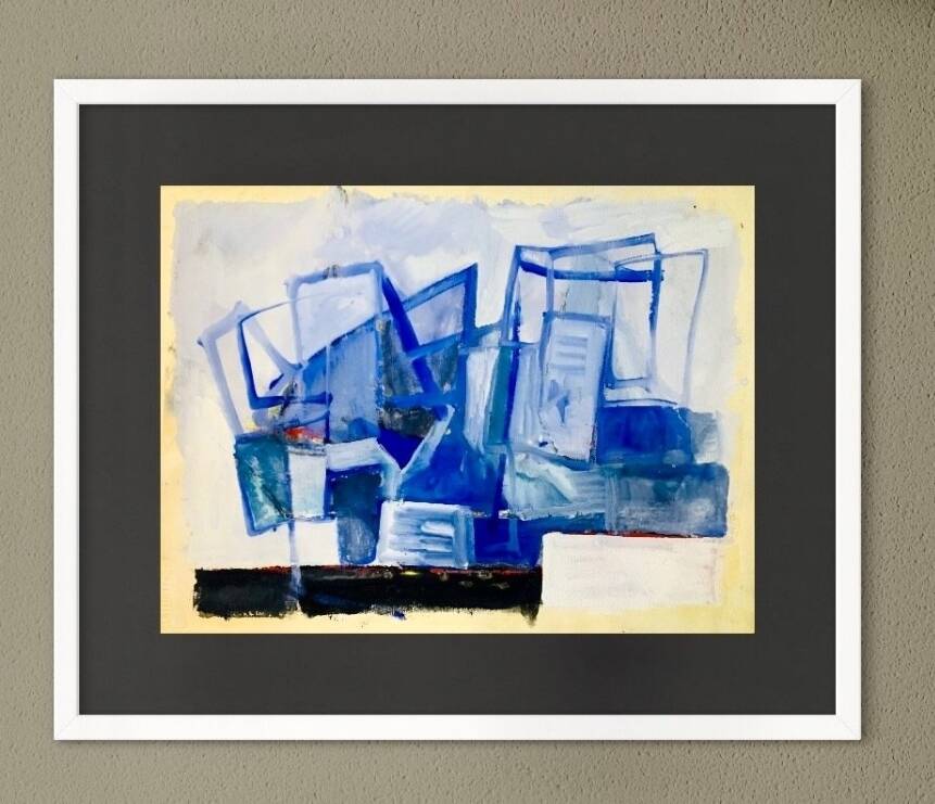Oil on abstract paper Jean-Marie Planque