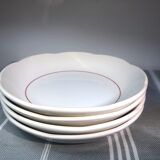 Hollow plates and vintage dessert Cream Raspberry Line