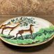 Cerart monaco large vintage ceramic dish, 60's, animal décor