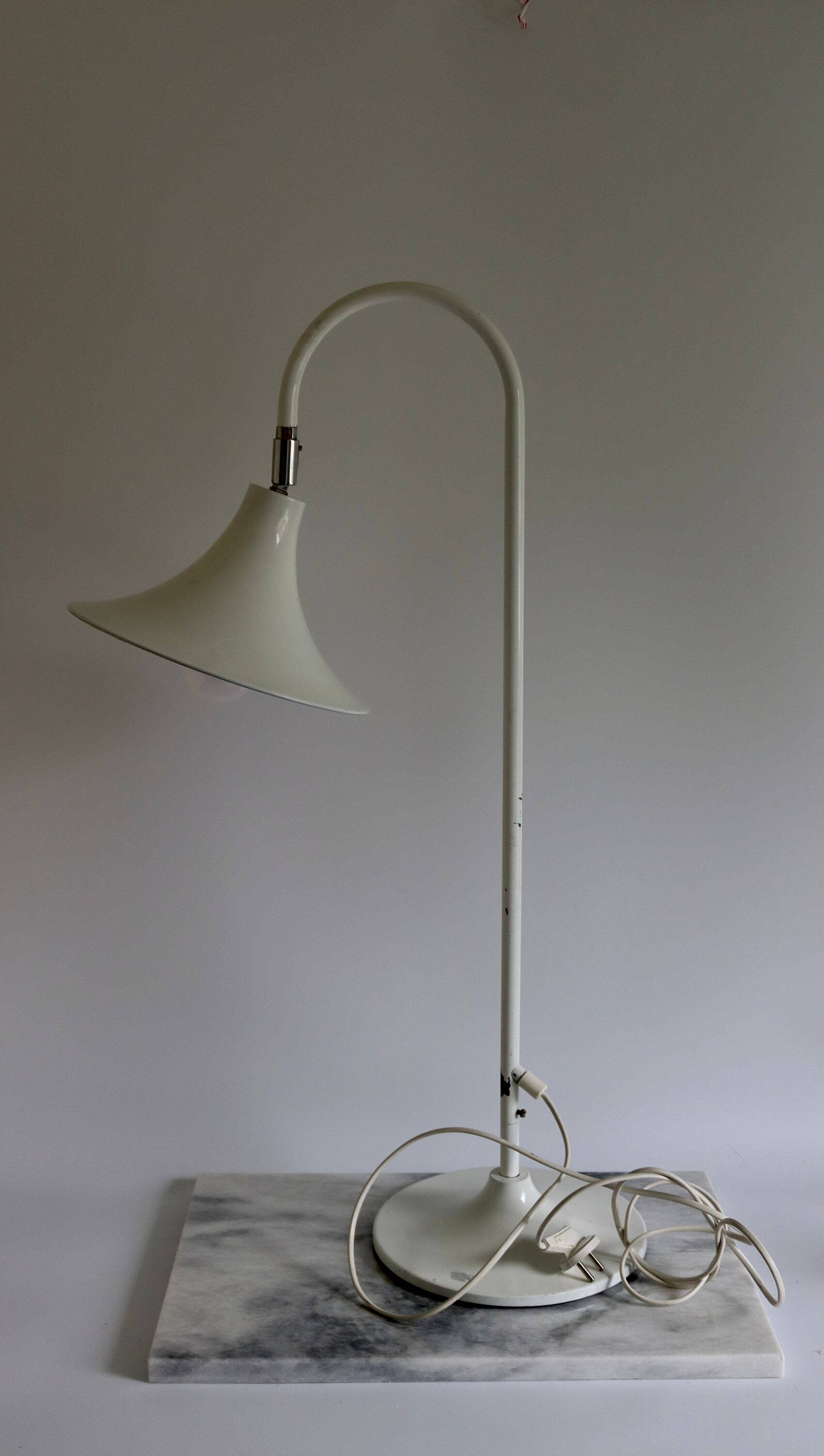 Statement metal lamp, designed by Börje Claes for Norlett Elit. Circa 1960s, Sweden.