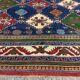 Original Shirvan Kazak Rug 310x210 cm Vintage, Blue, Red