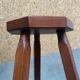Brutalist wooden stool