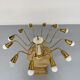 Antique 12-light Sputnik spider pendant lamp from the 60s