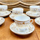 Antique Empire XIX coffee service for 6 cups, porcelain from Paris.