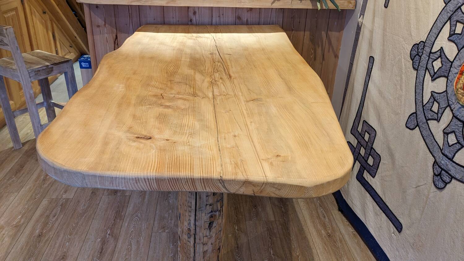 Solid wood farmhouse table