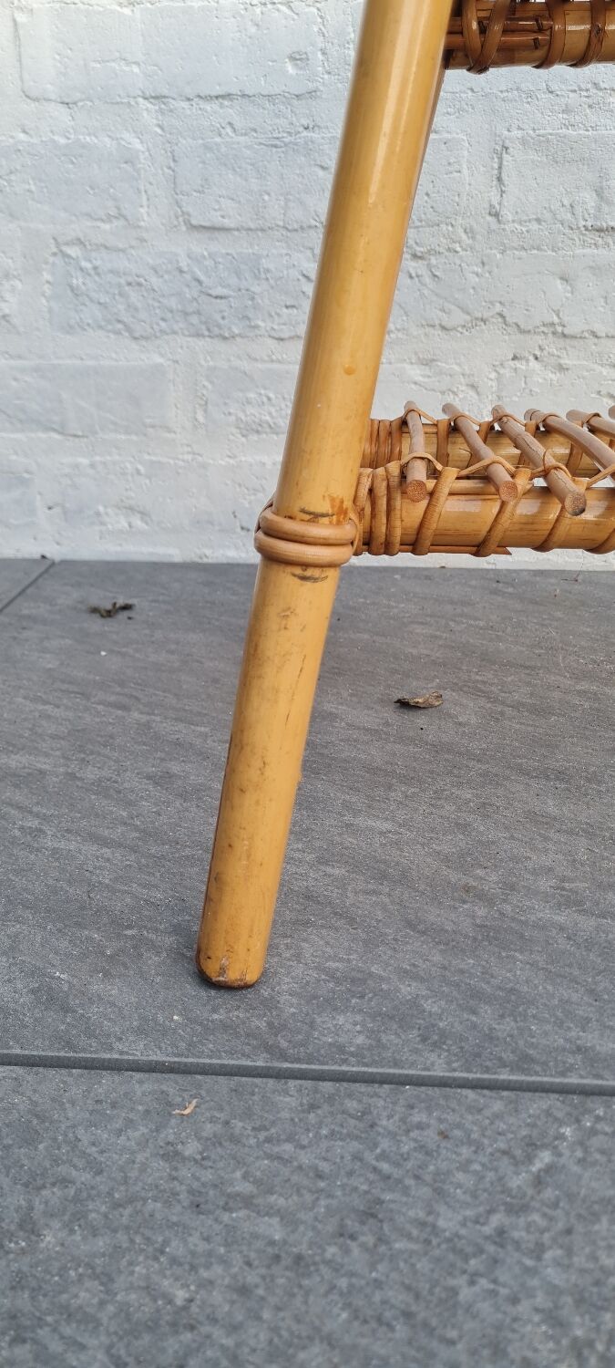 Rattan bedside table 1960