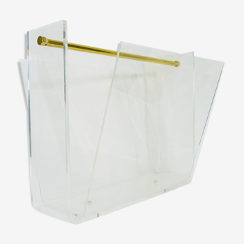 Porte revue en plexiglas design David Lange pour Roche Bobois.Année 70