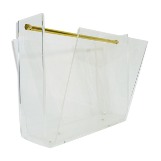 Porte revue en plexiglas design David Lange pour Roche Bobois.Année 70