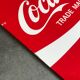 Wall plate metal pub vintage coca-cola drink deco red / white