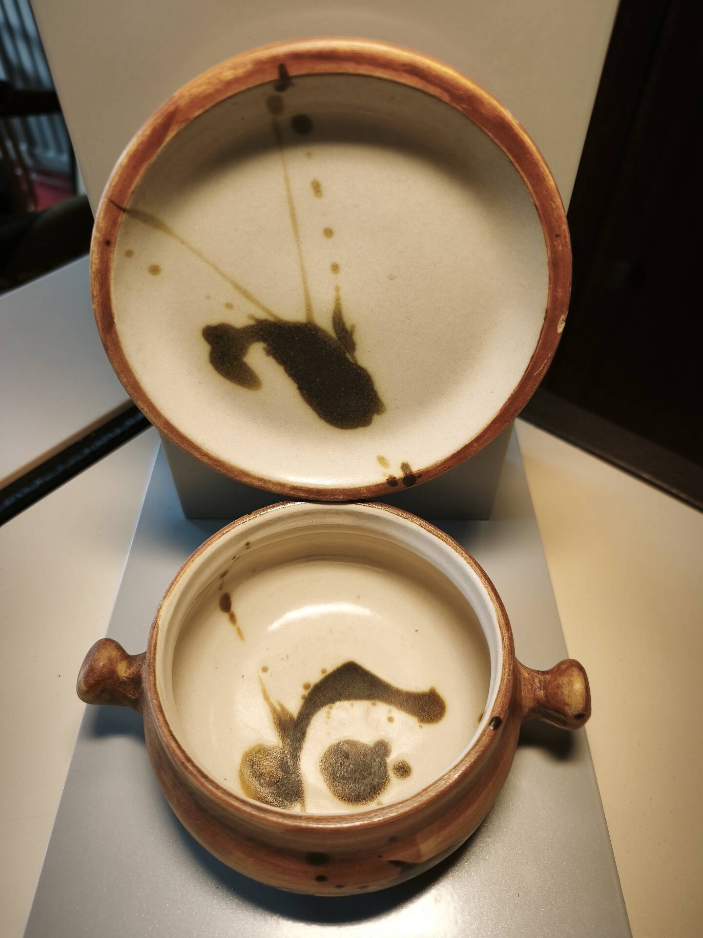 Bowl and saucer Pottery of the Dove Orriule Madeleine Brault