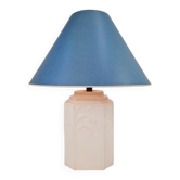 Lampe de table en céramique blanche en forme de palmier dans le style de Serge Roche, années 1970.