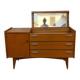 ✨ Superb Scandinavian sideboard convertible into a dressing table – Teak – 1950s