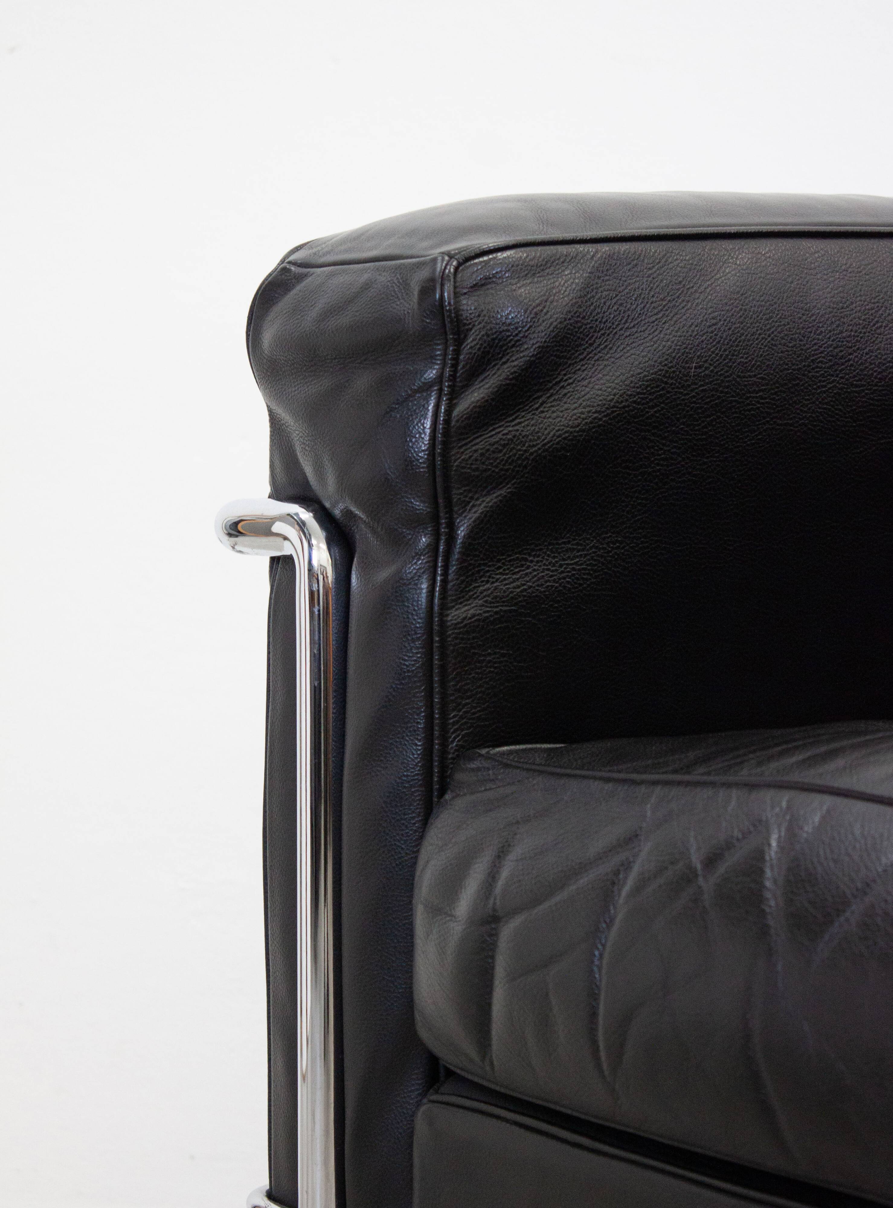 Chaise longue Cassina LC2 par Le Corbusier (Noir)