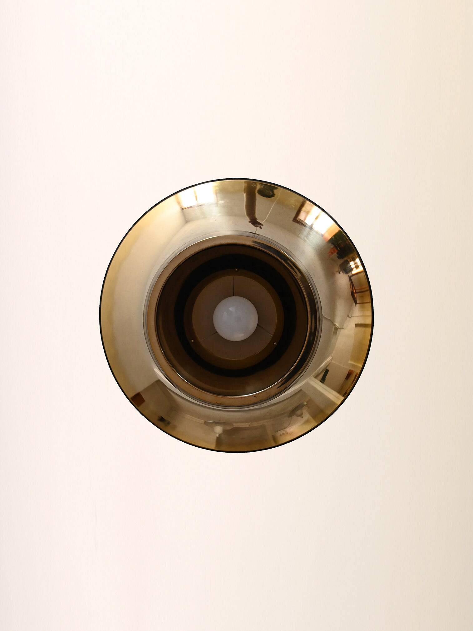 1970s Scandinavian brass ceiling lamp