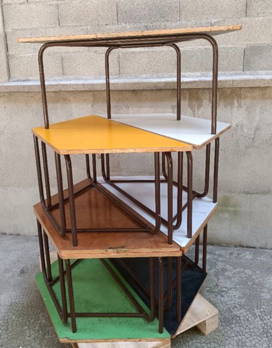 Table - trapezoidal desk for nursery school children