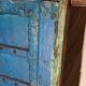 Old door in blue wood