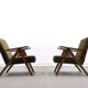 Mid Century Easy Chair Model B - 310 Var in Forest Green Velvet