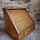 Antique French optician's table display cabinet – Walnut curtain display cabinet, early 1900s.