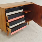 U-458 pink sideboard by Jiri Jiroutek for Interier Praha 1960