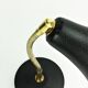 Lamp applies black metal and brass pot 1950