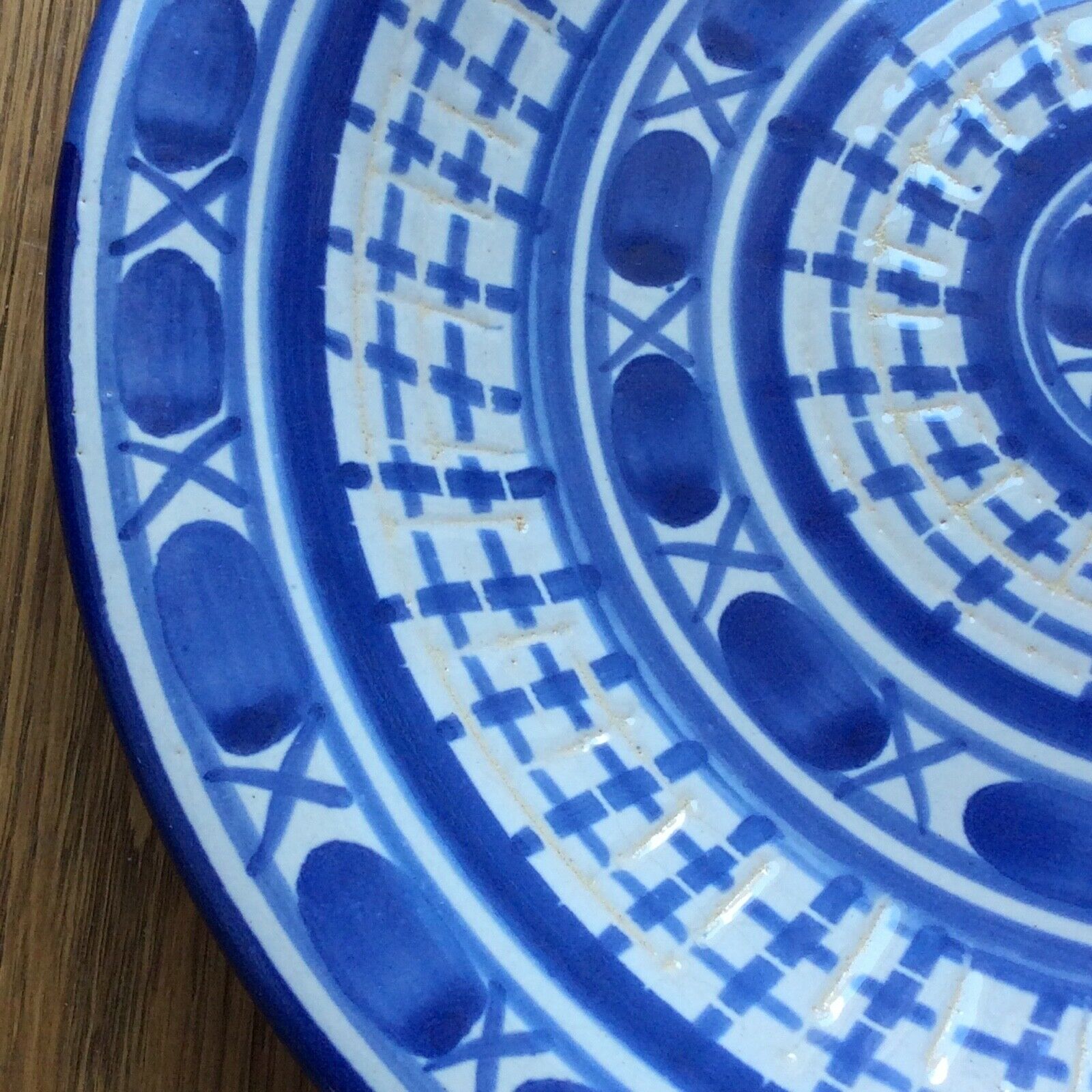 Ceramic plate robert picault vallauris vintage 50s - 24 cm