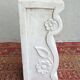Sculpted Carrara marble stool column