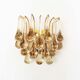 Gilt and crystal glass teardrop sconce by Christoph Palme