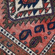 Tapis ancien fait main Kurdish Bagface en laine rouge pâle (55cm x 59cm)