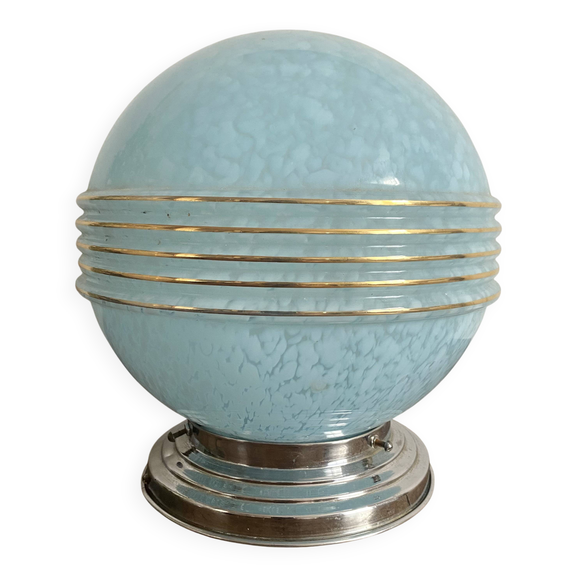 Clichy glass ball ceiling light in Art Deco style