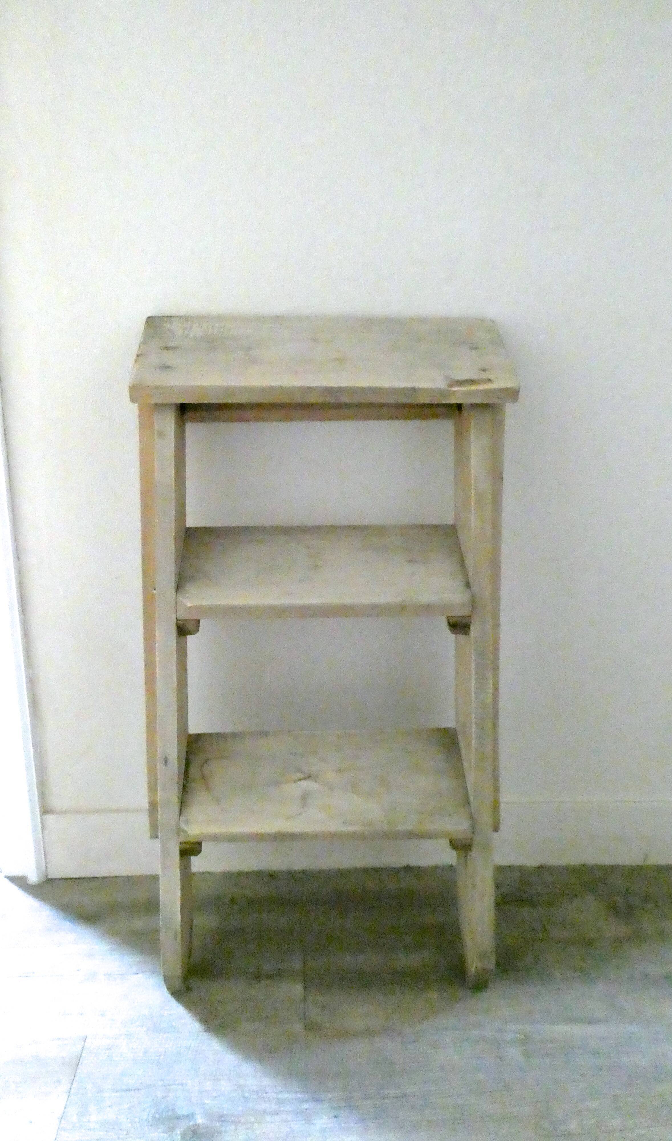 Stepladder 3 steps in solid wood