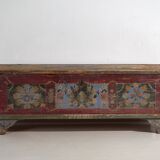Ancien coffre long à motifs floraux (c.1870) #40