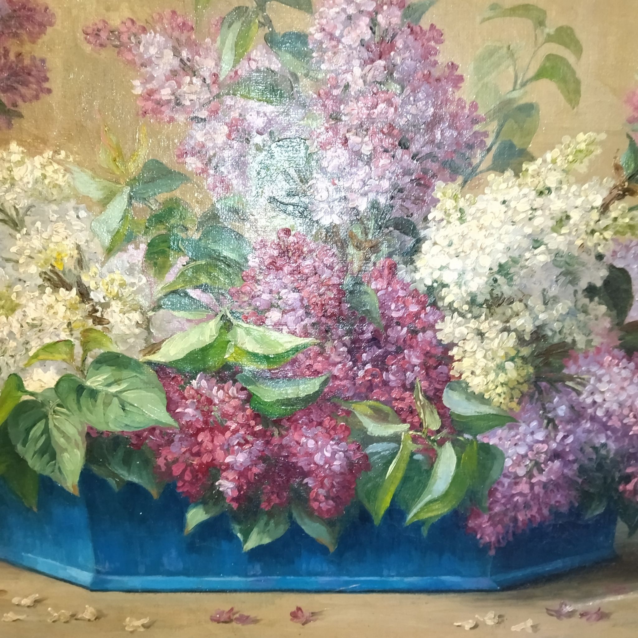 Old painting 76/130 oil on canvas signed Milcent Thorailler