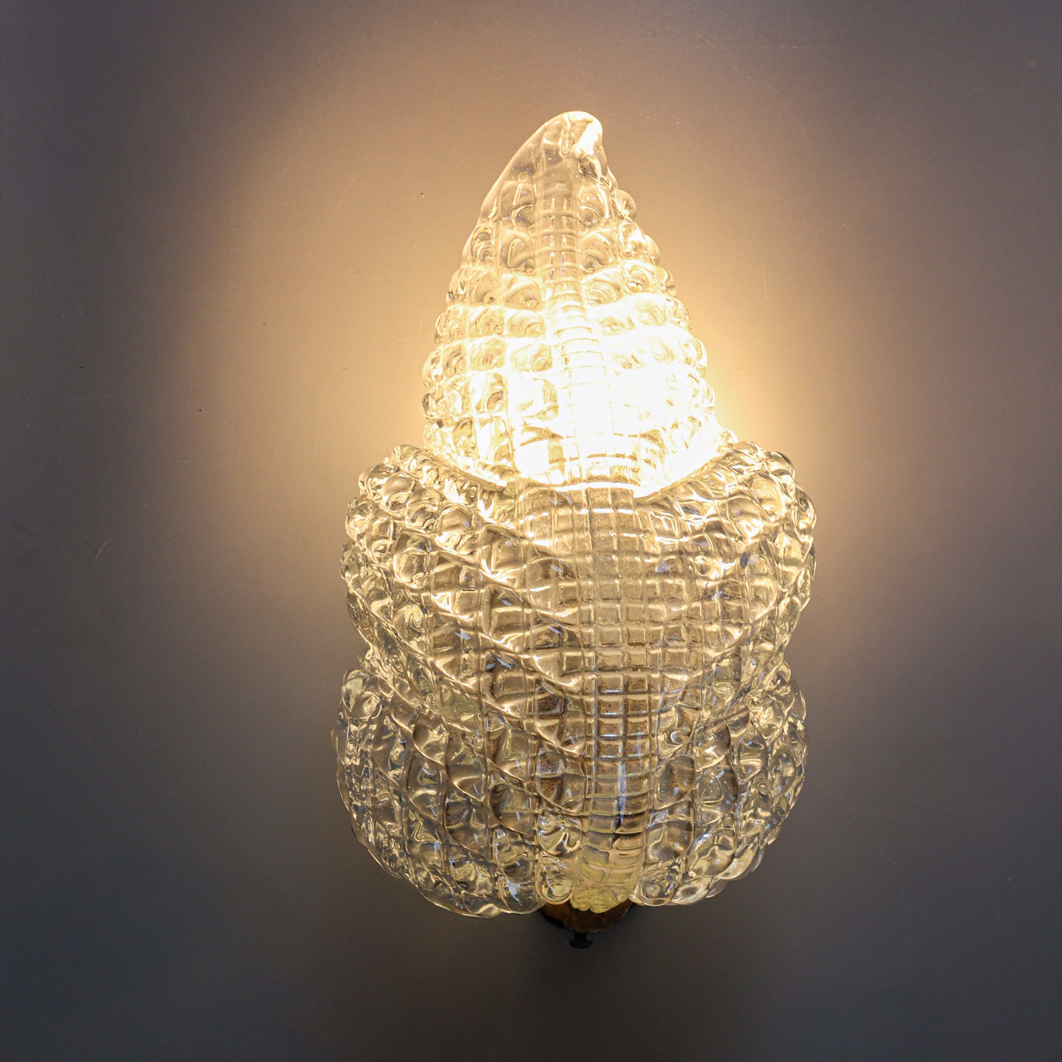 Vintage Barovier & Toso sconce, 1940s.
