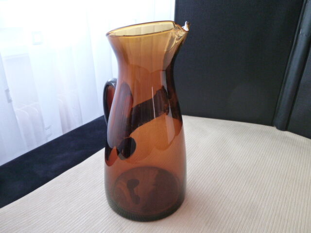 Carafe in amber blown glass 1.4 l