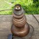 Art Deco turned wood lamp