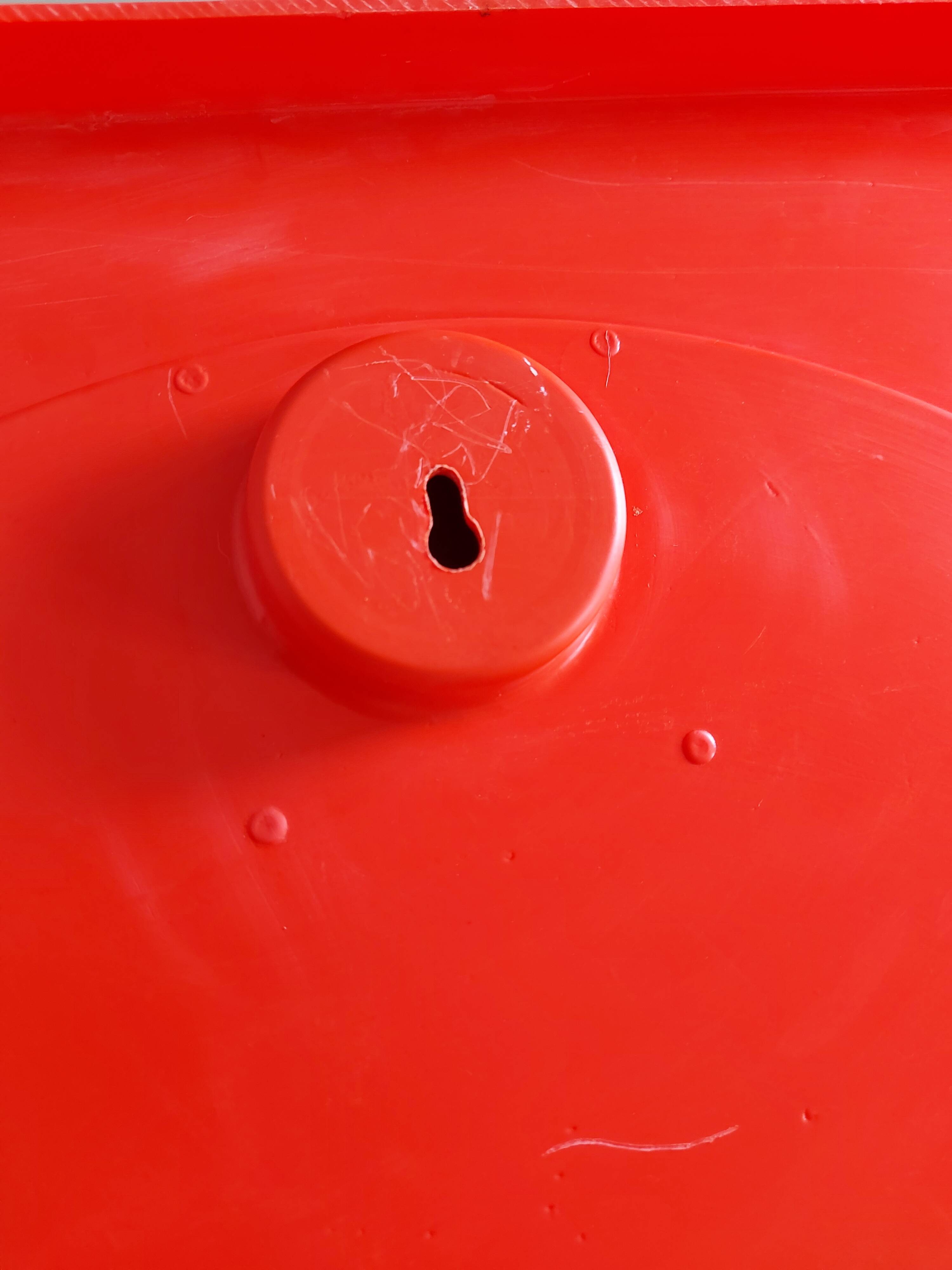 Orange vintage mirror