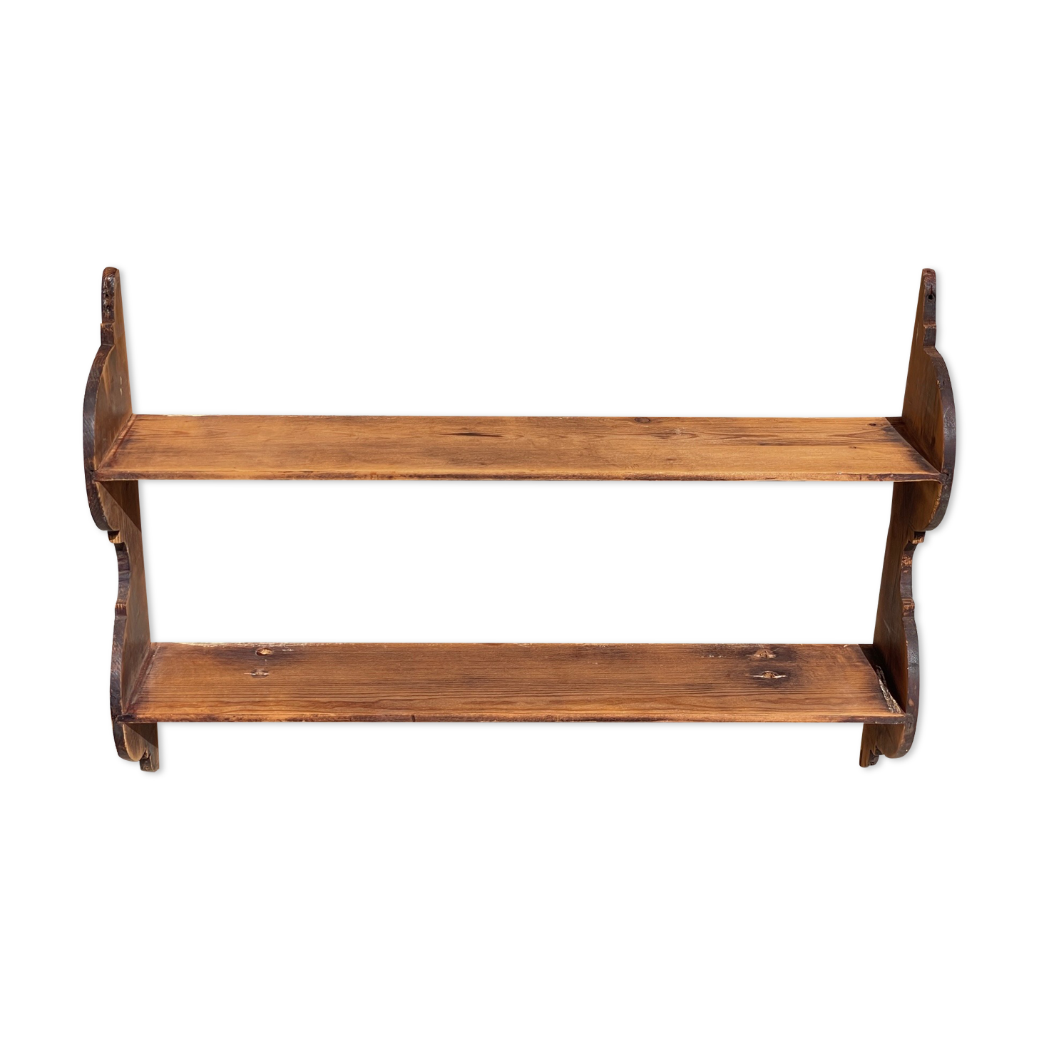 Old wall shelf in wood