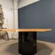 Table en loupe d'orme de Jean-Claude Mahey