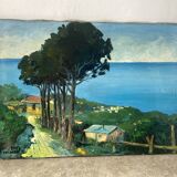 Mediterranean landscape signed from 1970