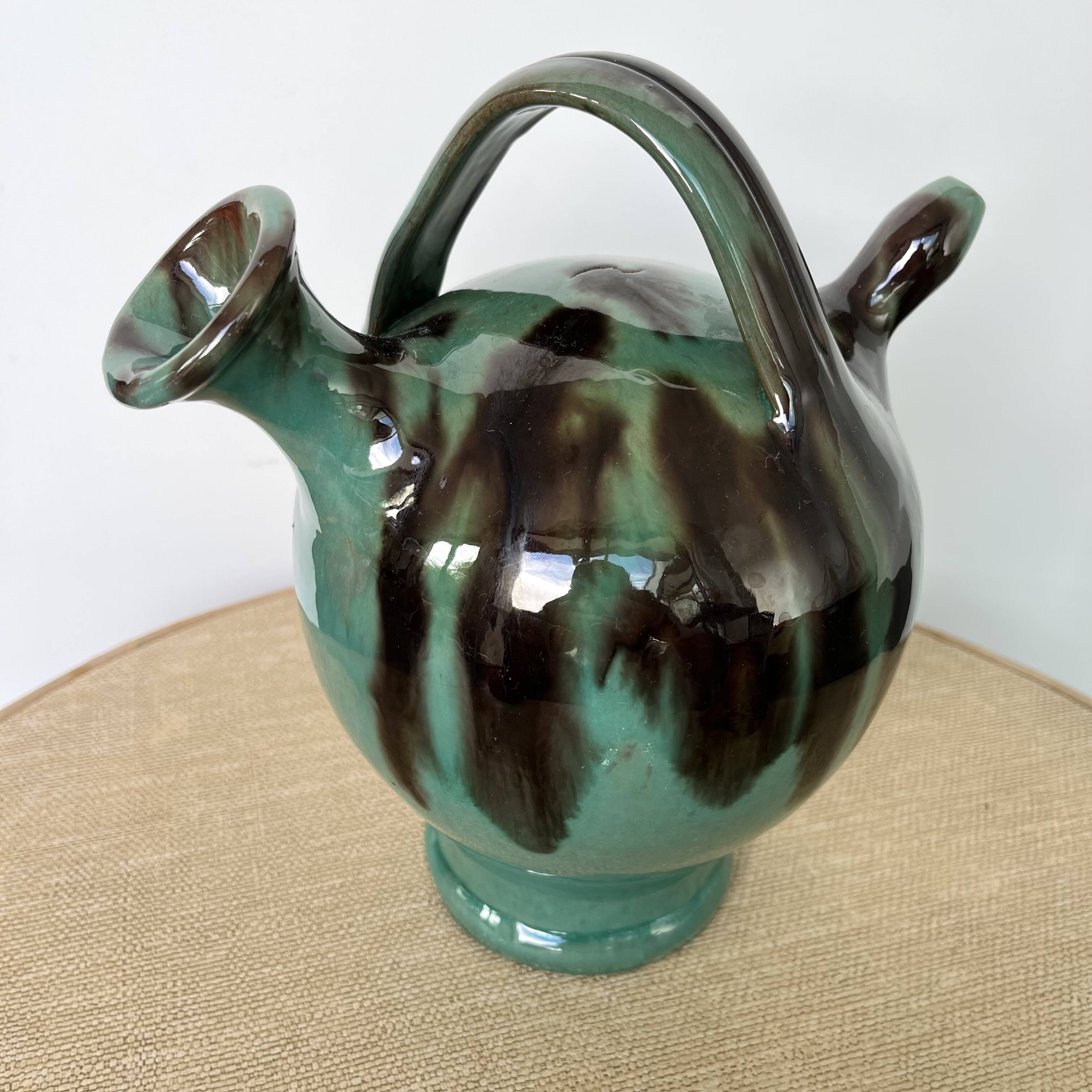 Cruche gargoulette vernissée