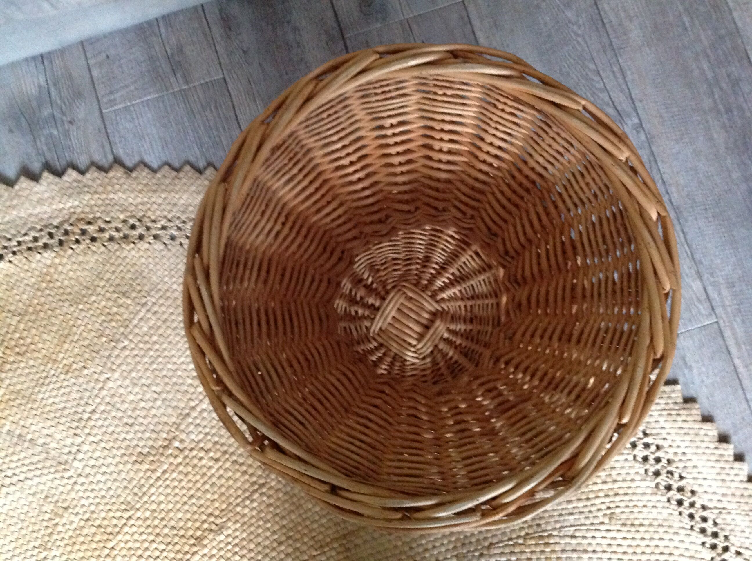 Wicker side table