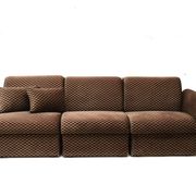Vintage 3-seater sofa chaise longue made in the 1970s