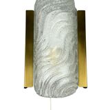 60s 70s wall lamp Fischer Leuchten Germany Wall Sconce Ice Glass Design