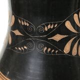Reproduction of a Greek Attic-style black-figure vase depicting warriors